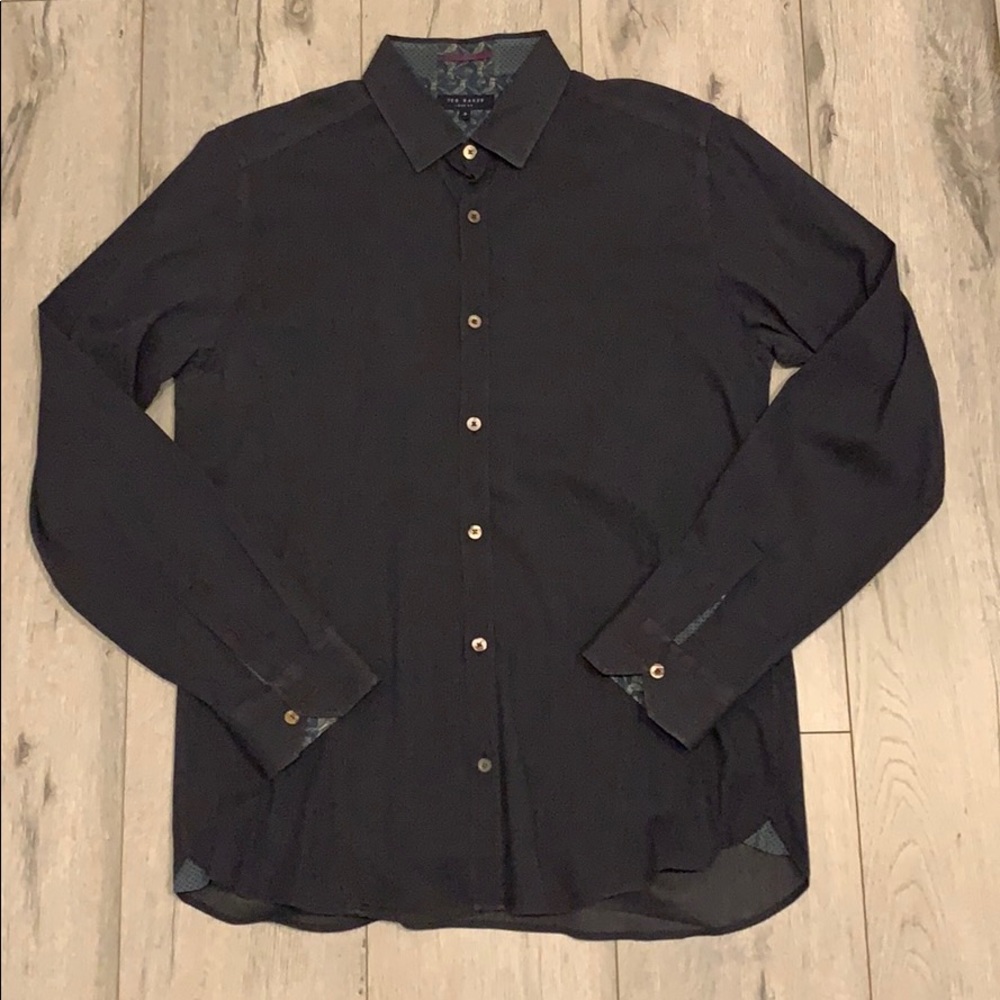 Navy Ted Baker London button down dress shirt